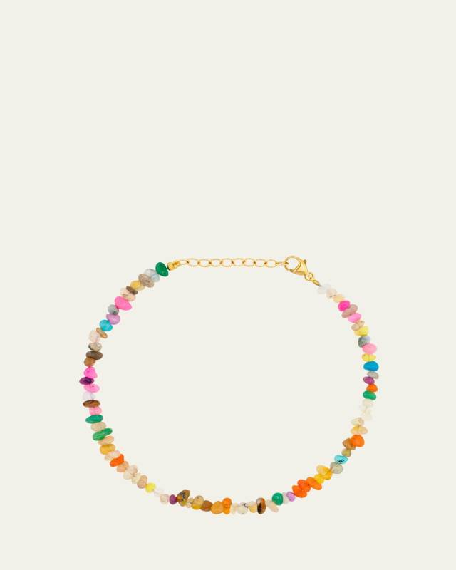 Mini Rainbow Pebble Opal Bracelet